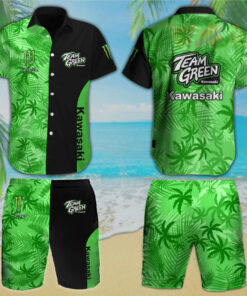 Kawasaki Racing Team 3D Hawaiian Shirt Shorts
