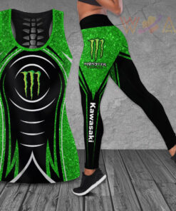 Kawasaki Racing Team 3D Hollow Tank Top Leggings S3