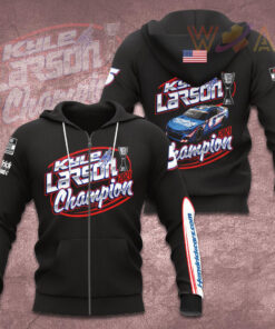 Kyle Larson 3D Zip up Hoodie