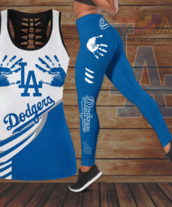 Los Angeles Dodgers Hollow Tank Top Leggings 01