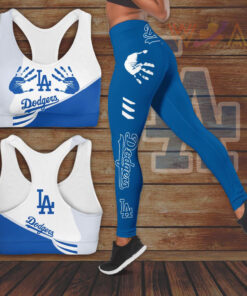 Los Angeles Dodgers Hollow Tank Top Leggings 02