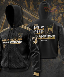 Los Angeles FC 2022 3D Apparels zip up hoodie