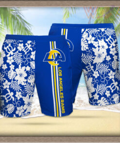 Los Angeles Rams 3D Hawaiian Shorts