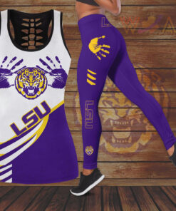 Lsu Tigers Hollow Tank Top Leggings 02