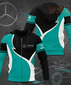 Mercedes AMG Petronas 3D Zip up Hoodie Apparels