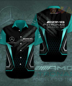Mercedes AMG Petronas F1 Team 3D H01 Short Sleeve Dress Shirt