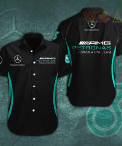 Mercedes AMG Petronas F1 Team 3D H02 Short Sleeve Dress Shirt