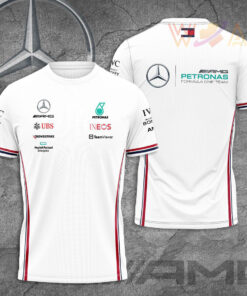 Mercedes AMG Petronas F1 Team 3D T Shirt S1 White