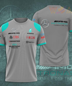 Mercedes AMG Petronas F1 Team 3D T Shirt S2 Gray