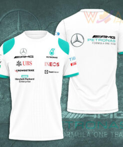 Mercedes AMG Petronas F1 Team 3D T Shirt S2 White