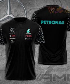 Mercedes AMG Petronas F1 Team 3D T Shirt S3 Black
