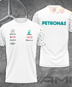 Mercedes AMG Petronas F1 Team 3D T Shirt S3 White