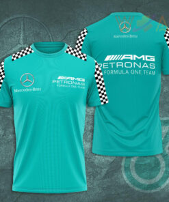 Mercedes AMG Petronas F1 Team 3D T Shirt S5 Green