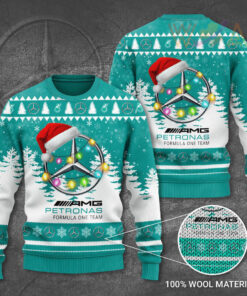 Mercedes AMG Petronas F1 Ugly Christmas 3D Sweater 2022