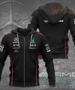 Mercedes AMG Petronas Zip up Hoodie F1 Clothes