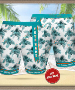 Miami Dolphins 3D Hawaiian Shorts 02