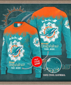 Miami Dolphins 3D sweater 02