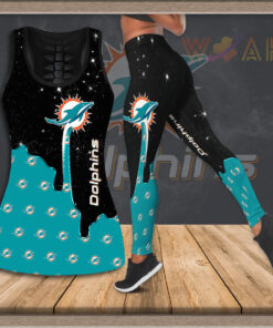 Miami Dolphins Hollow Tank Top Leggings 01