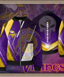 Minnesota Vikings 3D Bomber Jacket 05