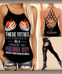 Minnesota Vikings Hollow Tank Top Leggings 02
