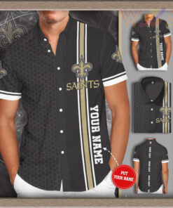 New Orleans Saints 3D Short Sleeve Dress Shirt 2