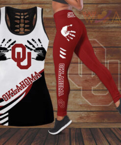 Oklahoma Sooners Hollow Tank Top Leggings 02