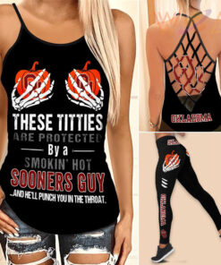 Oklahoma Sooners Hollow Tank Top Leggings 03