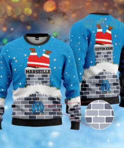 Olympique Marseille Christmas 3D Sweater 2022