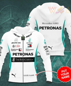 Personalized Mercedes AMG Petronas F1 Team zip up hoodie PMERAMGS1