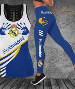 Real Madrid 3D Hollow Tank Top Leggings S1