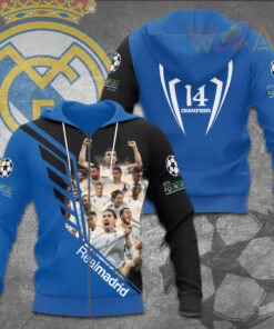 Real Madrid 3D Shirt Ver Zip Hoodie