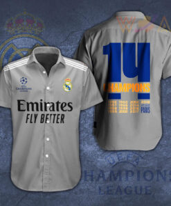 Real Madrid 3D Short Sleeve Dress Shirt 05