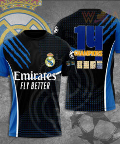 Real Madrid 3D T Shirt Black