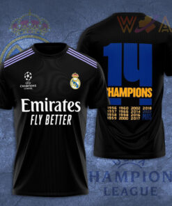 Real Madrid 3D T Shirt S1 black