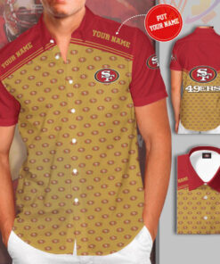 San Francisco 49ers 3D Short Sleeve Dress Shirt 03