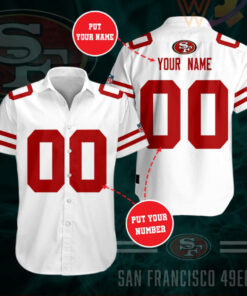 San Francisco 49ers 3D Short Sleeve Dress Shirt 04