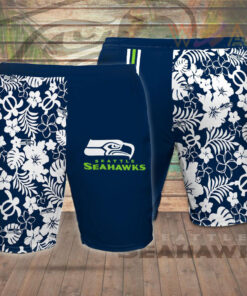 Seattle Seahawks 3D Hawaiian Shorts