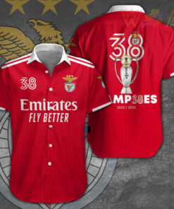 Sl Benfica short sleeve dress shirts WOAHTEE19723S2