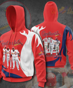 St. Louis Cardinals 3D zip up hoodie