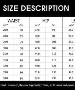 Sweatpant sizechart 1
