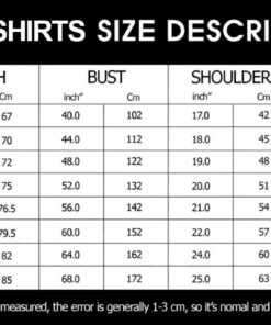 Sweatshirts Sizchart