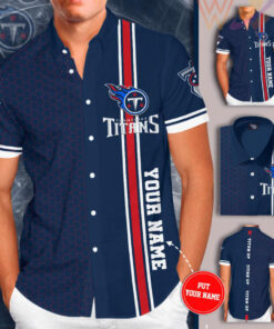 Tennessee Titans 3D Short Sleeve Dress Shirt 01