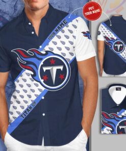 Tennessee Titans 3D Short Sleeve Dress Shirt 02