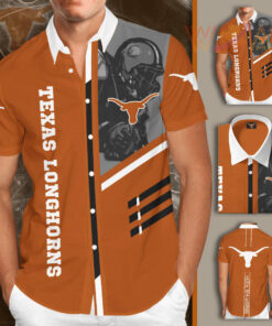 Texas Longhorns 3D Short Sleeve Dress Shirt 03