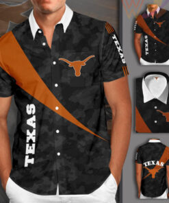 Texas Longhorns 3D Short Sleeve Dress Shirt 04