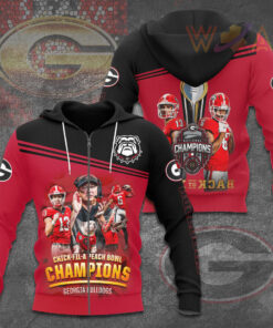 The best Georgia Bulldogs 3D zip hoodie 05