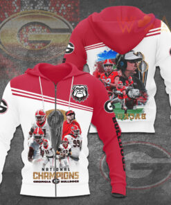 The best Georgia Bulldogs 3D zip hoodie 07