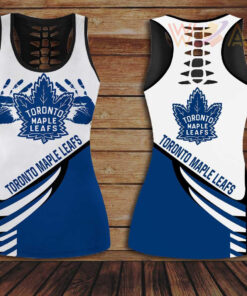 Toronto Maple Leafs Hollow Tank Top Leggings 01
