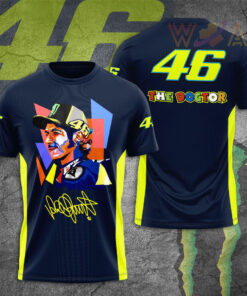 Valentino Rossi VR46 3D T shirt Navy