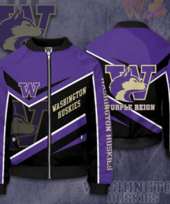 Washington Huskies 3D Bomber Jacket 01
